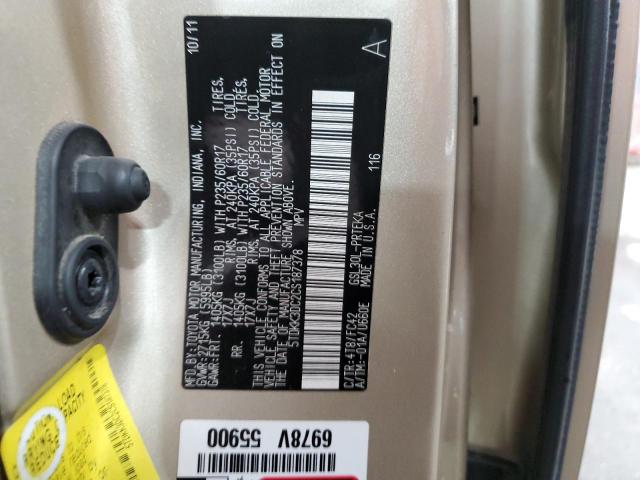 Photo 14 from auction – 2012 TOYOTA SIENNA LE with VIN 5TDKK3DC2CS187378
