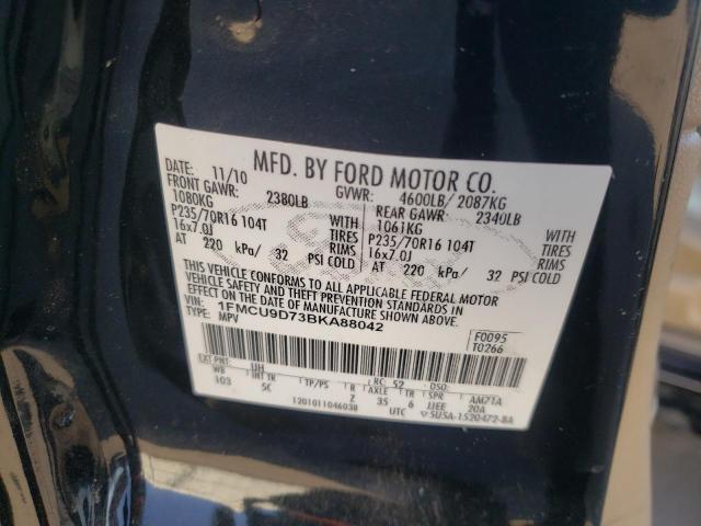 Photo 14 from auction – 2011 FORD ESCAPE XLT with VIN 1FMCU9D73BKA88042