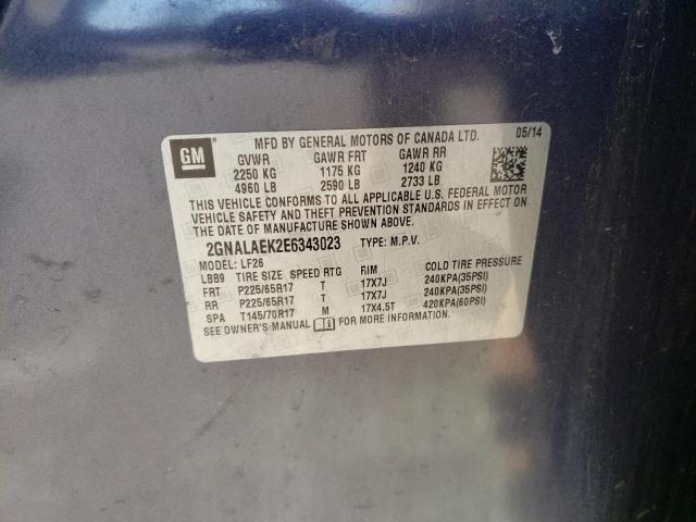 Photo 14 from auction – 2014 CHEVROLET EQUINOX with VIN 2GNALAEK2E6343023