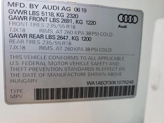 Photo 14 from auction – 2019 AUDI Q3 PREMIUM with VIN WA1AECF30K1079248