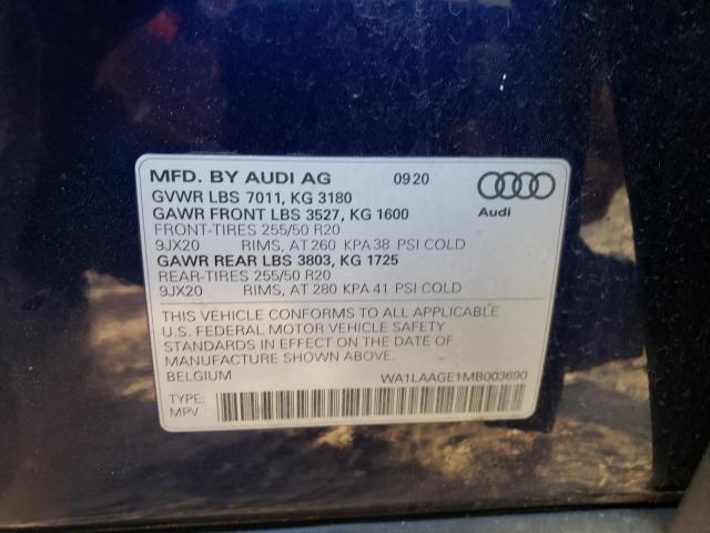Фото 14 с аукциона – 2021 AUDI E-TRON PRE с VIN WA1LAAGE1MB003690