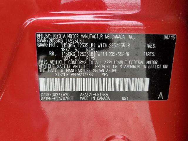 Photo 14 from auction – 2015 TOYOTA RAV4 LIMIT with VIN 2T3YFREV9FW217786