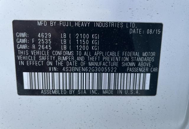 Photo 10 from auction – 2016 SUBARU LEGACY 3.6 with VIN 4S3BNEN62G3005522