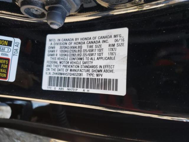 Photo 14 from auction – 2016 HONDA CR-V EX with VIN 2HKRM4H57GH652081