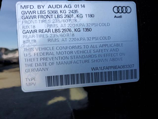 Photo 14 from auction – 2014 AUDI Q5 PREMIUM with VIN WA1LFAFP8EA083307