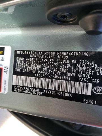 Photo 10 from auction – 2010 TOYOTA CAMRY BASE with VIN 4T1BF3EK1AU549814