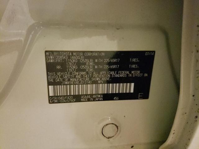 Photo 14 from auction – 2014 TOYOTA RAV4 XLE with VIN JTMRFREVXEJ012740