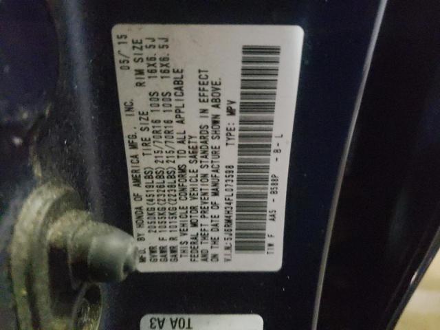Photo 14 from auction – 2015 HONDA CR-V LX with VIN 5J6RM4H34FL073598