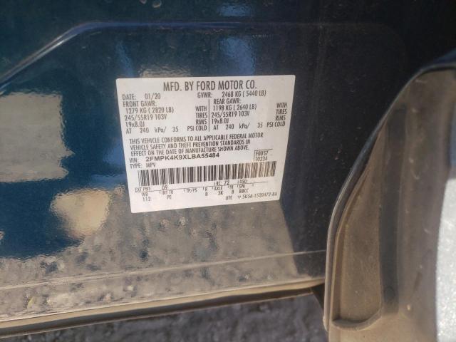Photo 14 from auction – 2020 FORD EDGE TITAN with VIN 2FMPK4K9XLBA55484