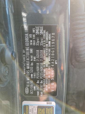 Photo 14 from auction – 2011 KIA SORENTO BA with VIN 5XYKT4A21BG119678