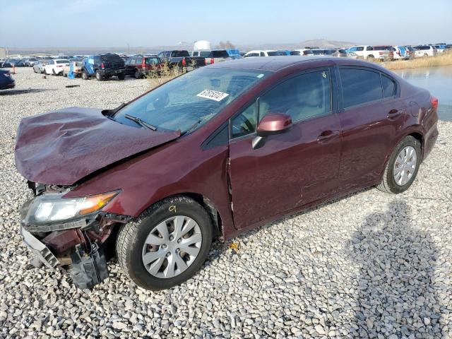HONDA CIVIC LX 2012 with VIN 2HGFB2F52CH589086 - Photo from auction