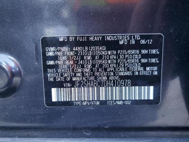 Photo 14 from auction – 2013 SUBARU FORESTER 2 with VIN JF2SHABC7DH410978