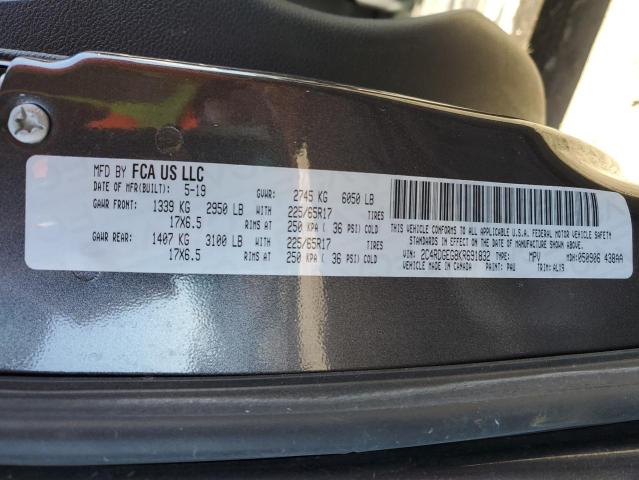 Photo 14 from auction – 2019 DODGE GRAND CARA with VIN 2C4RDGEG8KR691832