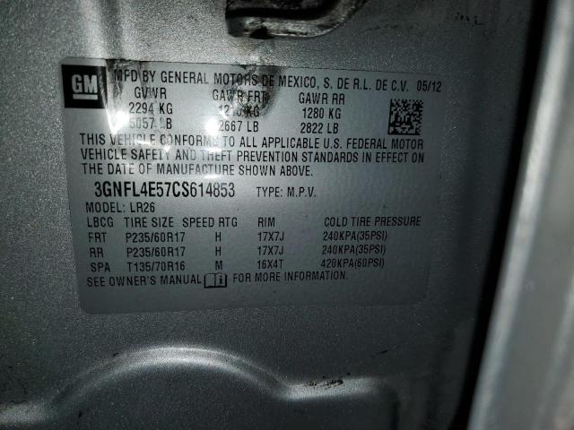Photo 14 from auction – 2012 CHEVROLET CAPTIVA SP with VIN 3GNFL4E57CS614853