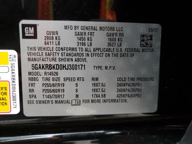 Photo 14 from auction – 2017 BUICK ENCLAVE with VIN 5GAKRBKD0HJ300171