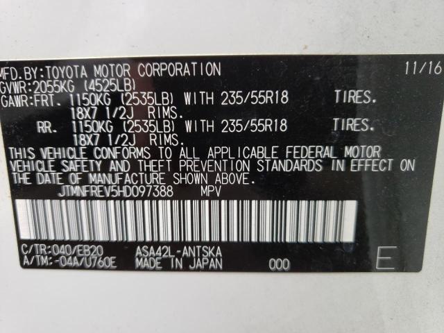 Photo 14 from auction – 2017 TOYOTA RAV4 SE with VIN JTMNFREV5HD097388