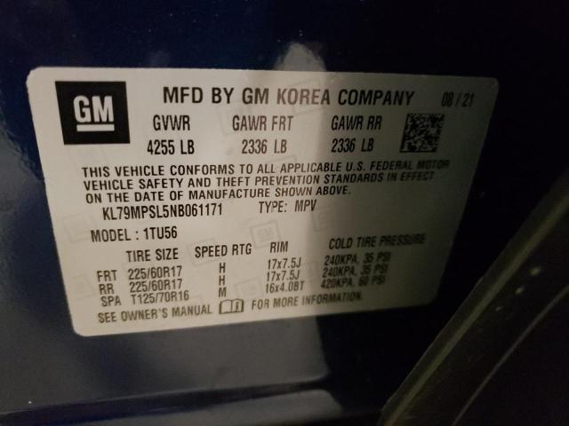 Photo 14 from auction – 2022 CHEVROLET TRAILBLAZE with VIN KL79MPSL5NB061171