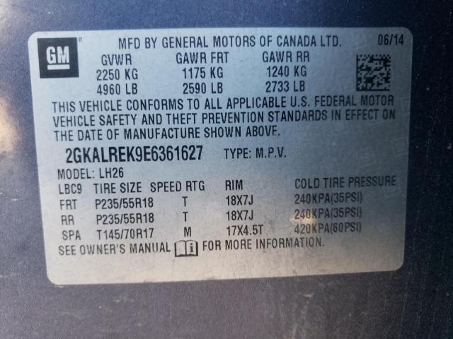 Photo 14 from auction – 2014 GMC TERRAIN SL with VIN 2GKALREK9E6361627