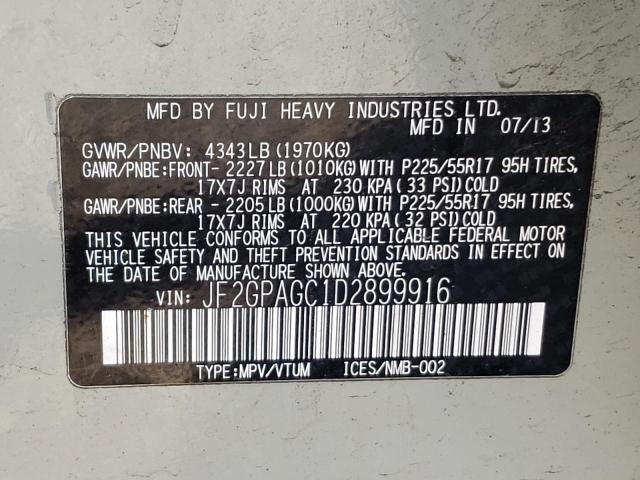 Photo 14 from auction – 2013 SUBARU XV CROSSTR with VIN JF2GPAGC1D2899916