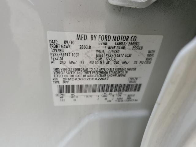 Photo 14 from auction – 2011 FORD EDGE SE with VIN 2FMDK3GC2BBA22057