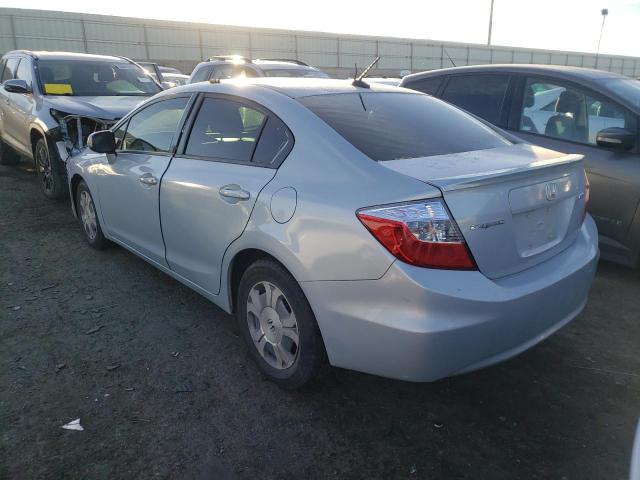 Photo 2 from auction – 2012 HONDA CIVIC HYBR with VIN JHMFB4F29CS007122