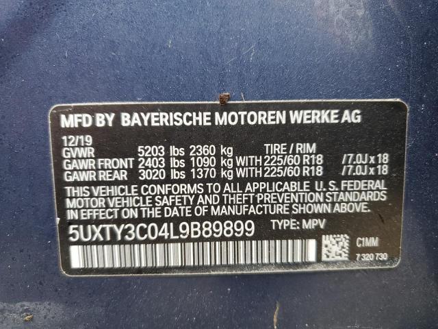 Photo 14 from auction – 2020 BMW X3 SDRIVE3 with VIN 5UXTY3C04L9B89899