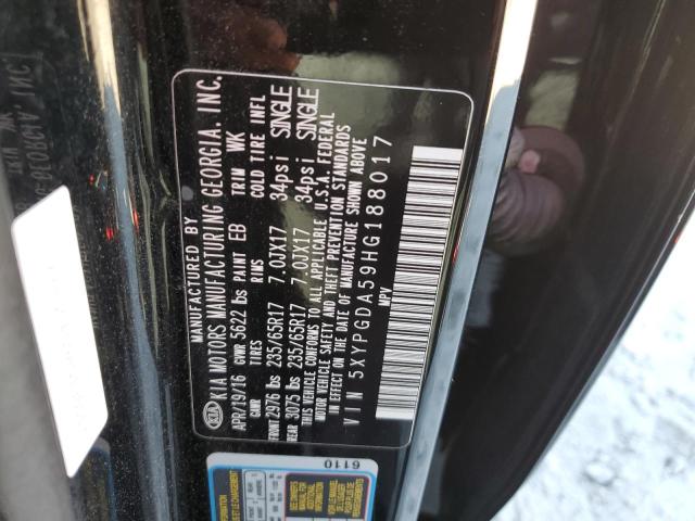 Photo 14 from auction – 2017 KIA SORENTO LX with VIN 5XYPGDA59HG188017