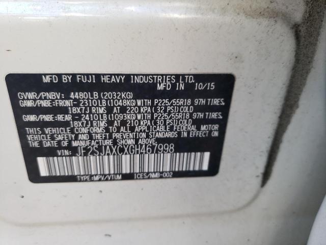 Photo 14 from auction – 2016 SUBARU FORESTER 2 with VIN JF2SJAXCXGH467998