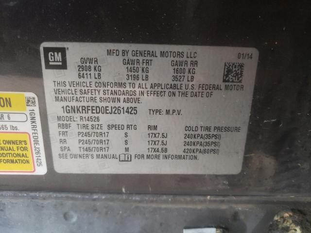 Photo 14 from auction – 2014 CHEVROLET TRAVERSE L with VIN 1GNKRFED0EJ261425
