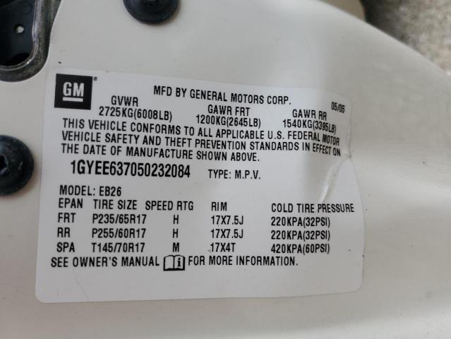 Photo 14 from auction – 2005 CADILLAC SRX with VIN 1GYEE637050232084