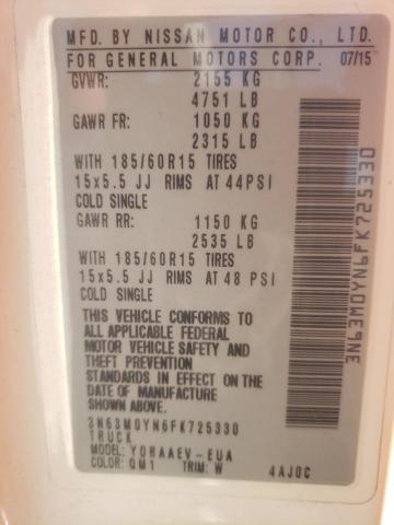 Photo 14 from auction – 2015 CHEVROLET CITY EXPRE with VIN 3N63M0YN6FK725330