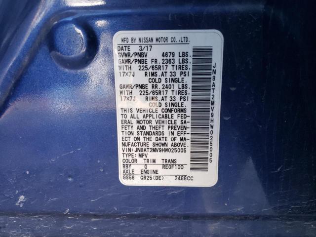 Photo 14 from auction – 2017 NISSAN ROGUE S with VIN JN8AT2MV9HW025005