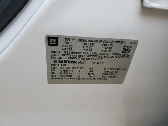 Photo 14 from auction – 2017 CHEVROLET EQUINOX PR with VIN 2GNALDEK9H6104851