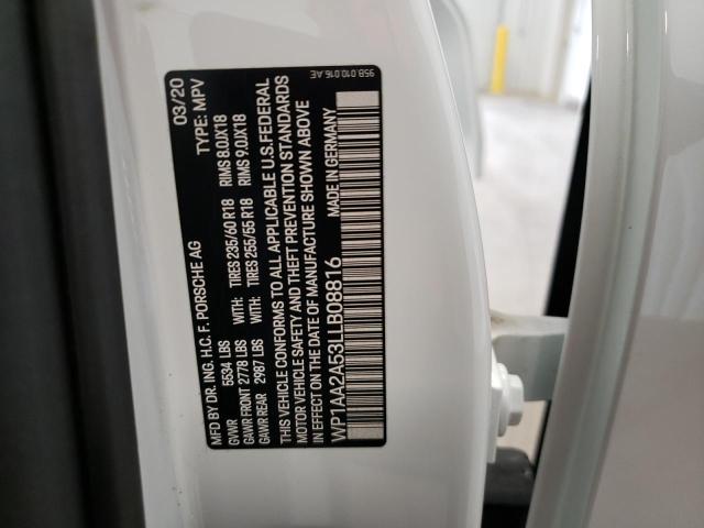 Photo 14 from auction – 2020 PORSCHE MACAN with VIN WP1AA2A53LLB08816
