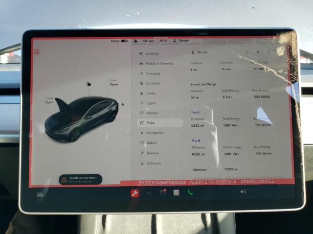 Photo 9 from auction – 2021 TESLA MODEL 3 with VIN 5YJ3E1EA5MF085253