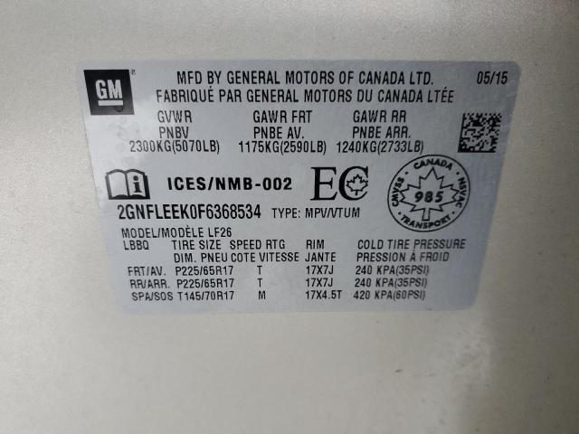 Foto 14 de la subasta – 2015 CHEVROLET EQUINOX LS con VIN 2GNFLEEK0F6368534