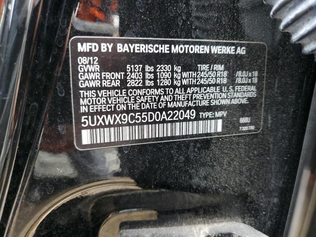 Photo 14 from auction – 2013 BMW X3 XDRIVE2 with VIN 5UXWX9C55D0A22049
