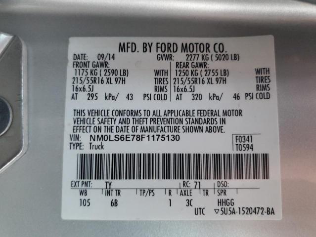 Photo 14 from auction – 2015 FORD TRANSIT CO with VIN NM0LS6E78F1175130