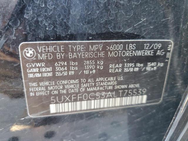 Photo 14 from auction – 2010 BMW X5 XDRIVE3 with VIN 5UXFF0C53ALT75539