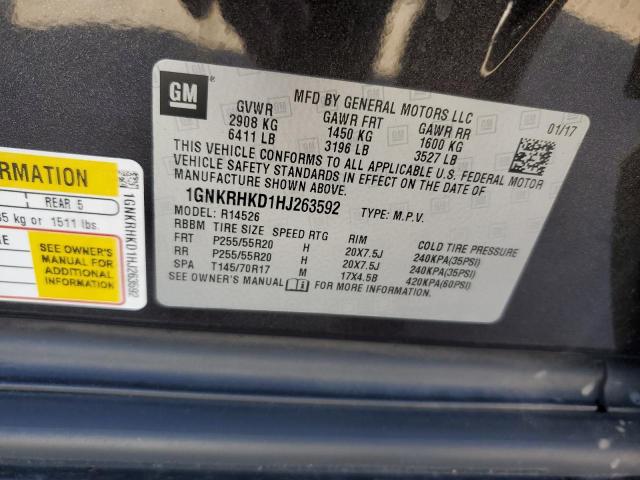 Photo 14 from auction – 2017 CHEVROLET TRAVERSE L with VIN 1GNKRHKD1HJ263592