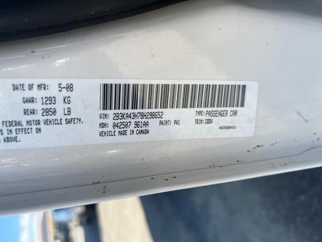 Photo 10 from auction – 2008 DODGE CHARGER with VIN 2B3KA43H78H298652