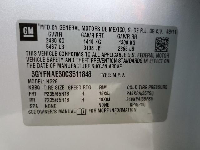 Photo 14 from auction – 2012 CADILLAC SRX LUXURY with VIN 3GYFNAE30CS511848