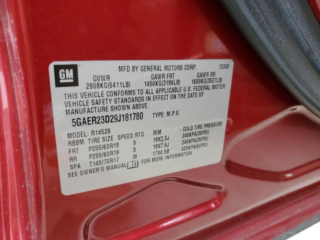 Photo 14 from auction – 2009 BUICK ENCLAVE CX with VIN 5GAER23D29J181780
