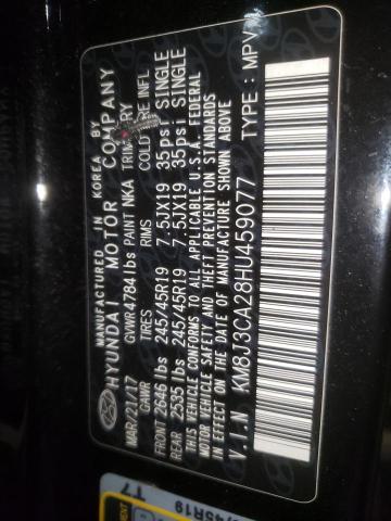 Photo 14 from auction – 2017 HYUNDAI TUCSON LIM with VIN KM8J3CA28HU459077