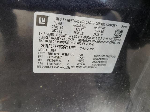 Photo 14 from auction – 2016 CHEVROLET EQUINOX LT with VIN 2GNFLFEK0G6241760