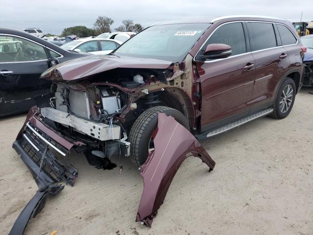 TOYOTA HIGHLANDER 2019 with VIN 5TDKZRFH4KS321197 - Photo from auction