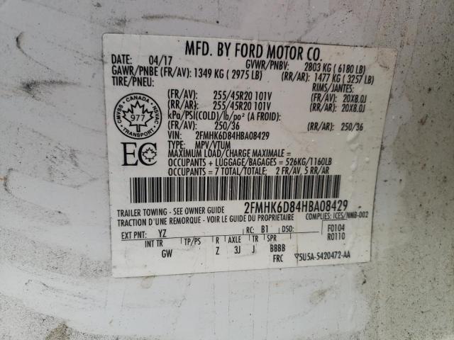 Photo 14 from auction – 2017 FORD FLEX LIMIT with VIN 2FMHK6D84HBA08429