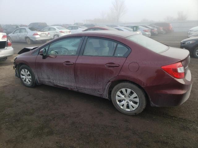 Photo 2 from auction – 2012 HONDA CIVIC LX with VIN 2HGFB2F44CH022935