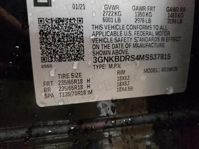 Photo 10 from auction – 2021 CHEVROLET BLAZER 3LT with VIN 3GNKBDRS4MS537815