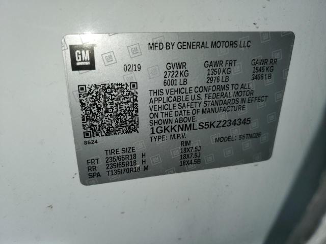 Photo 14 from auction – 2019 GMC ACADIA SLT with VIN 1GKKNMLS5KZ234345